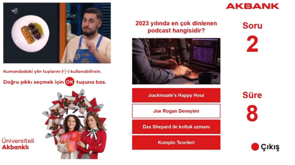 Akbank Smart TV to Smart TV Youth Trivia Contest screenshot 3
