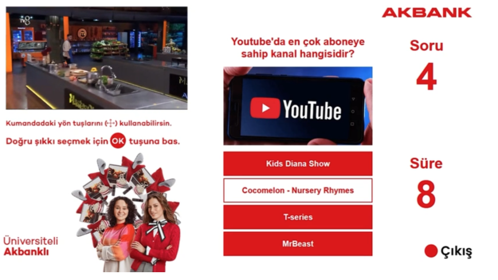 Akbank Smart TV to Smart TV Youth Trivia Contest screenshot 4